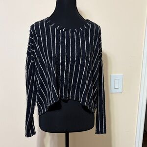 Striped Black and White Women's Sweater